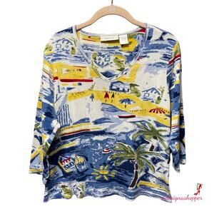 Tantrums Art to Wear Embroidered top Lg